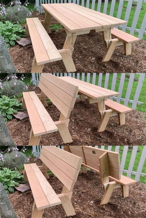 picnic table that folds to bench|build easy folding picnic table.